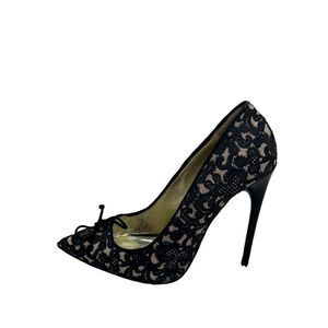 Tom Ford Lace Embroidered & Bow Accents Stilettos